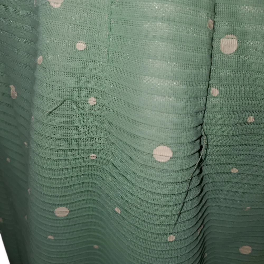 Chic Seafoam Green vintage size 18 Polka Dot Midi Dress - Picture 7 of 12